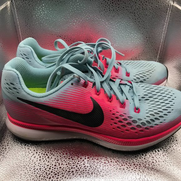 Nike Air Zoom Pegasus 34 Mica Blue Racer Pink (Women's) 880560-40… - Picture 1 of 8